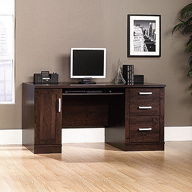 Modern 59 Computer Desk With Cpu Cabinet In Dark Alder