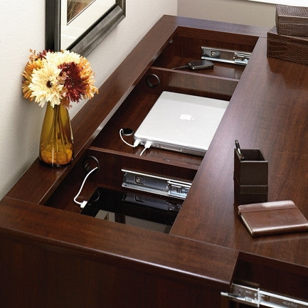 Modern Credenza And Hutch With Slide Out Work Surface Officedesk Com