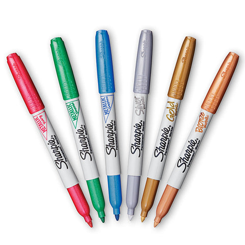 2-Color Metallic Sharpie® Fine Point Permanent Markers - 2 Pc.