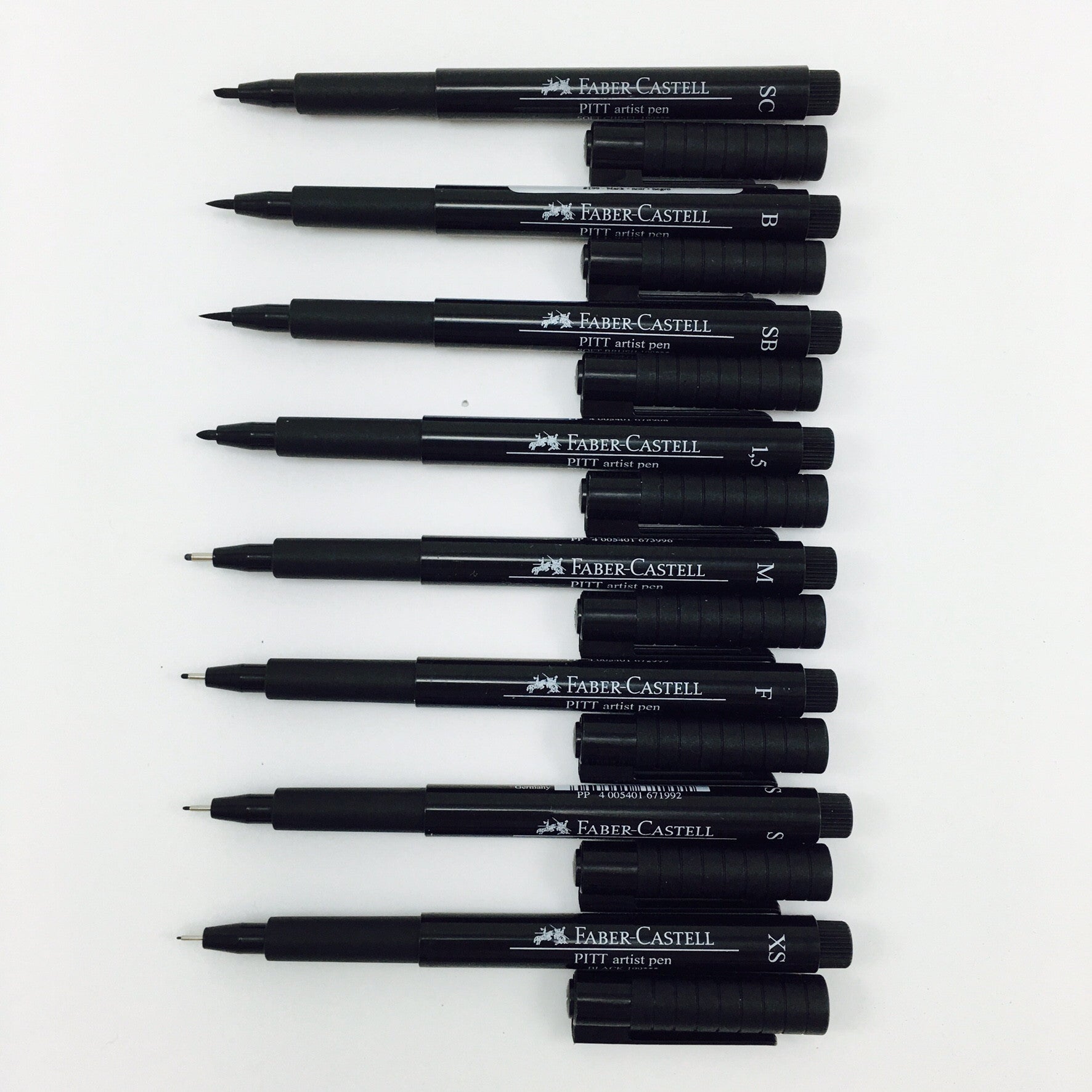 Faber-Castell PITT Artist Pens - Black Ink in Assorted Nibs - by Faber-Castell - K. A. Artist Shop
