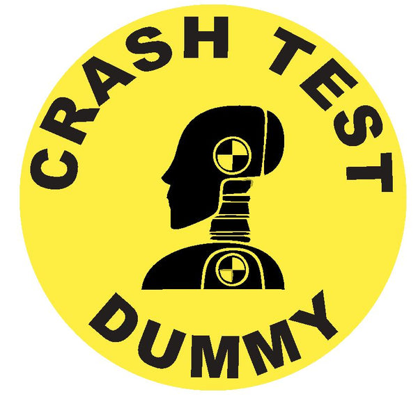 Crash Test Dummy Sticker Decal R4639 Crash Test Dummies Winter Park Products 