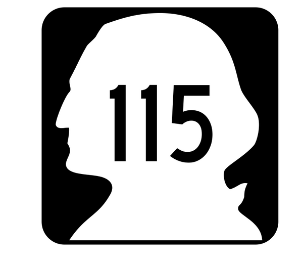 Washington State Route 115 Sticker R2817 Highway Sign Road Sign.