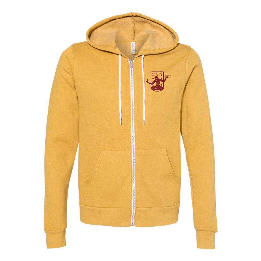 mustard zip hoodie