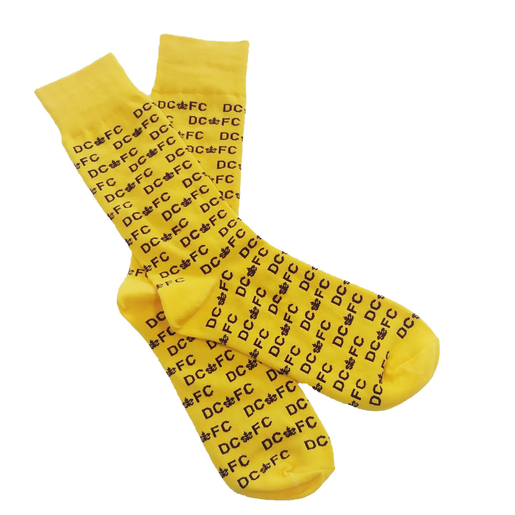 gold dress socks