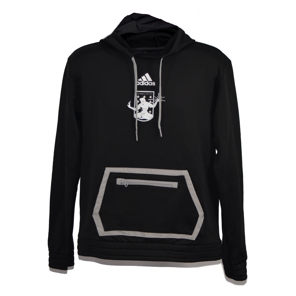 Team Issue Crest Hoodie- Black/Grey – Detroit Football Store