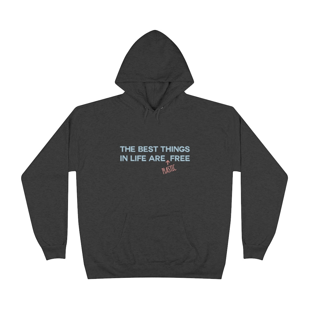 The Best Things in Life - Women's EcoSmart® Pullover Hoodie Sweatshirt in Charcoal