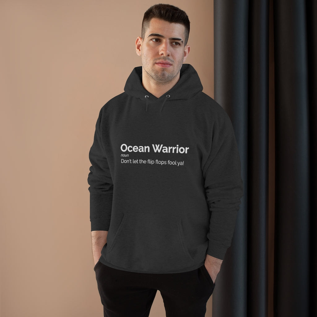 Ocean Warrior - Men's EcoSmart® Pullover Hoodie Sweatshirt - Charcoal