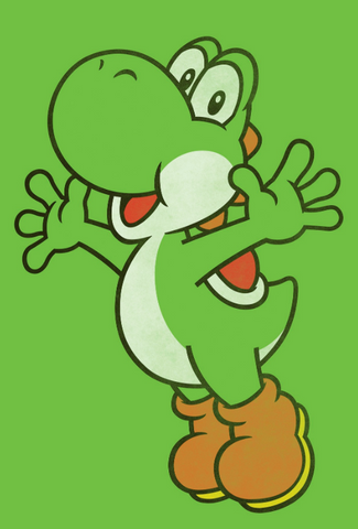 Yoshi with his arms spread out