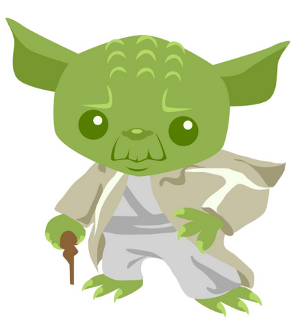 cartoon of Classic Yoda 