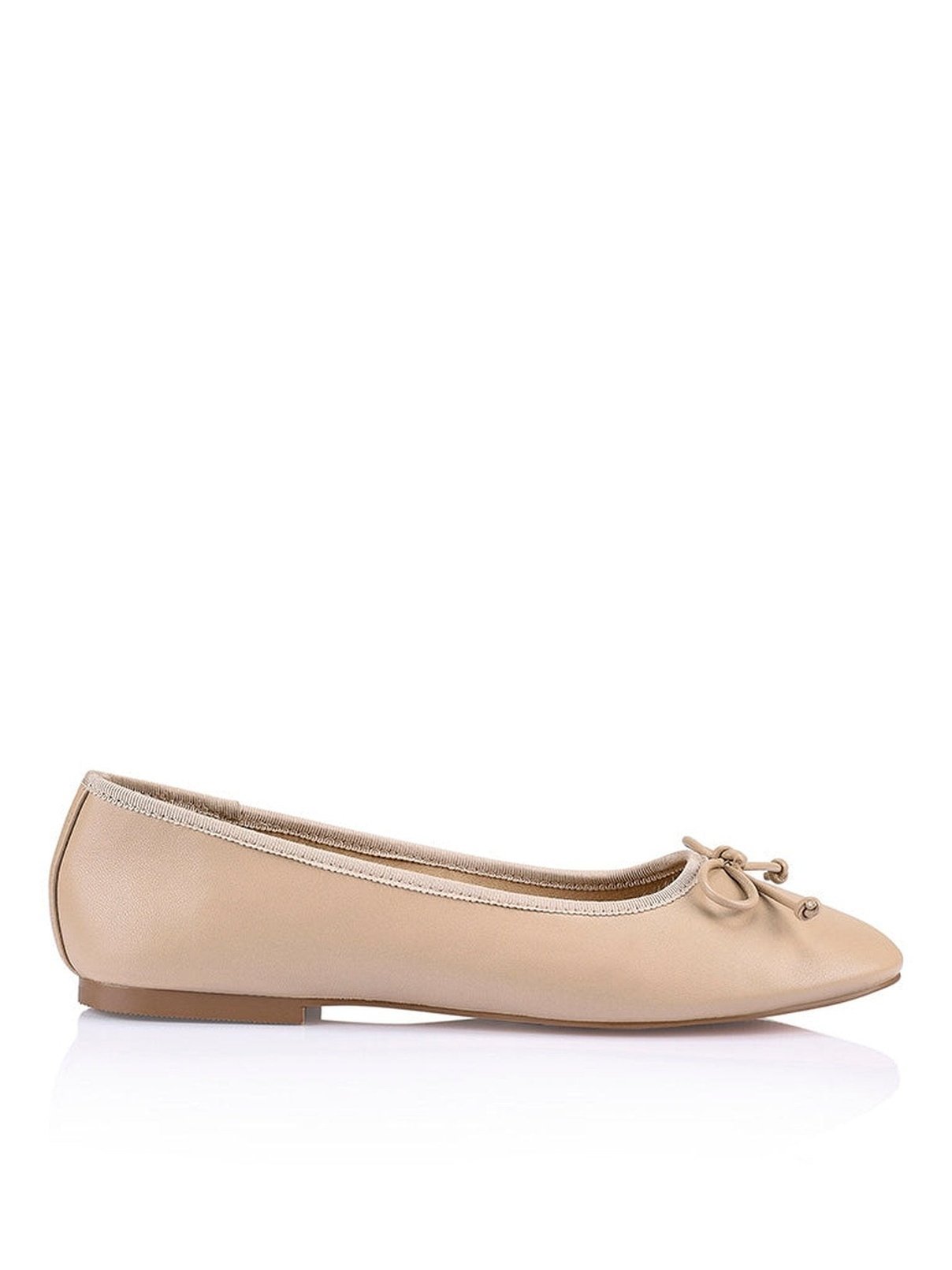 Ballet Flats - Nude Leather Siren Shoes