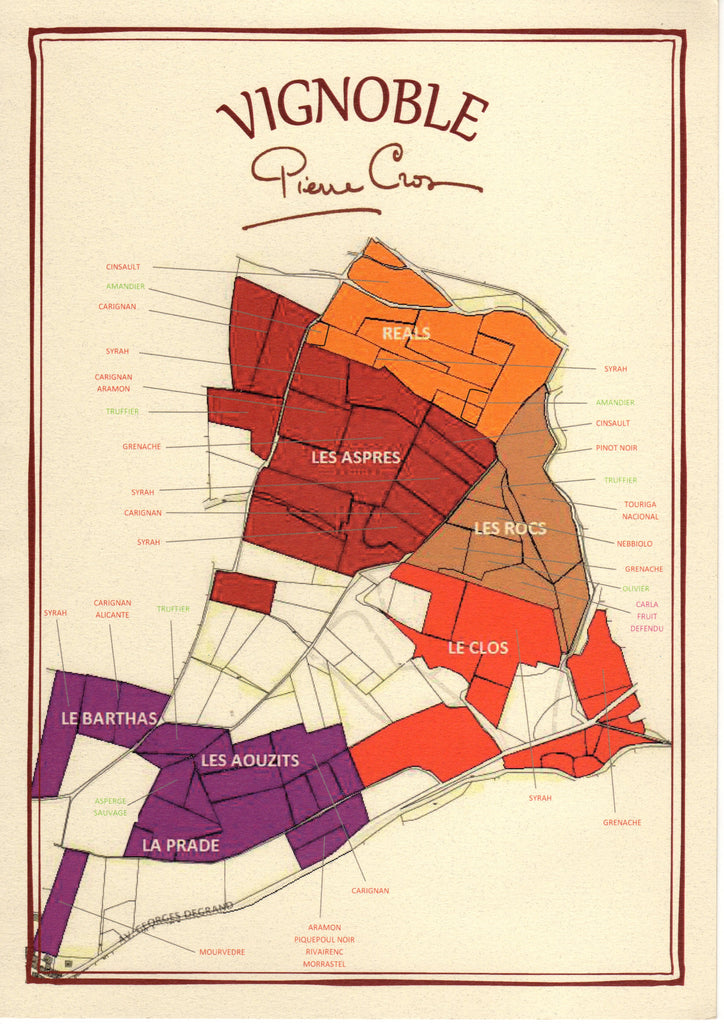 Domaine Pierre Cros Map Showing Vineyards In Languedoc