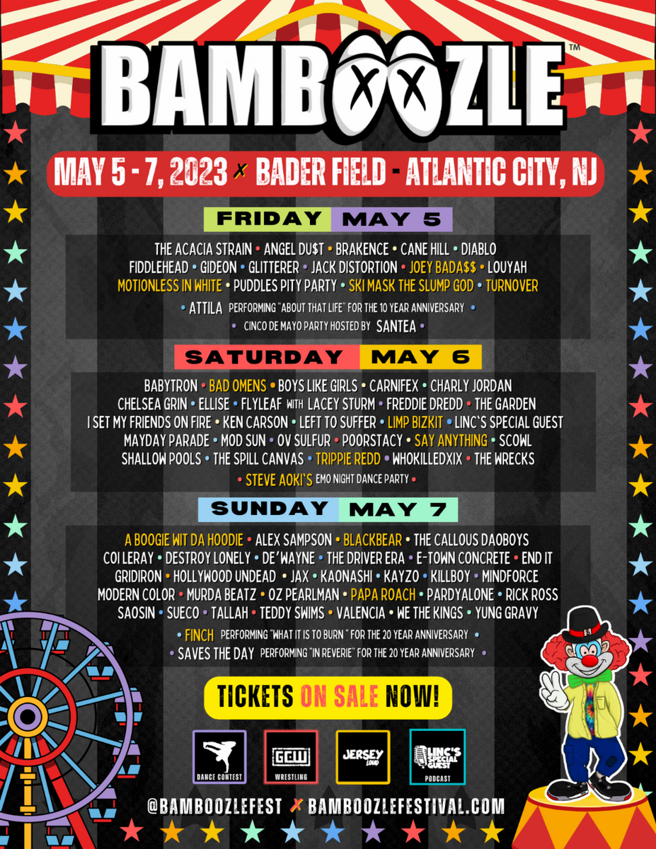 Bamboozle Festival Announces Updated Lineup Squatch In The Pit