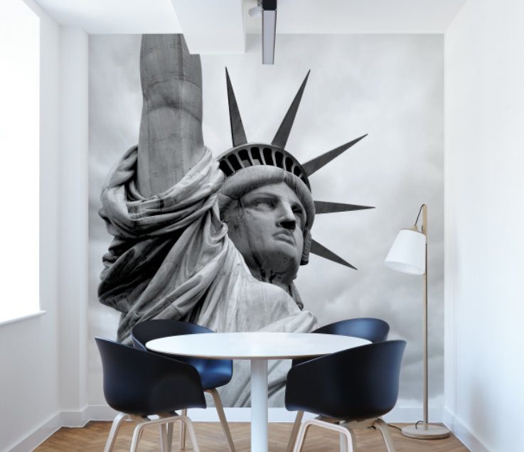 statue of liberty wall mural eazywallz