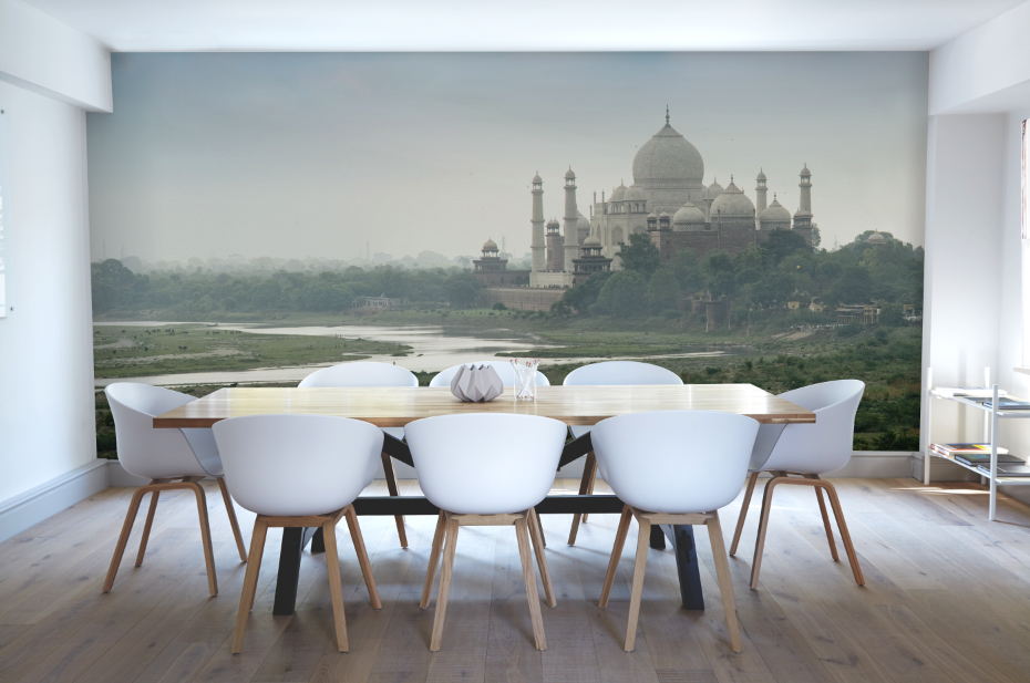 Taj Mahal and Yamuna River Wall Mural