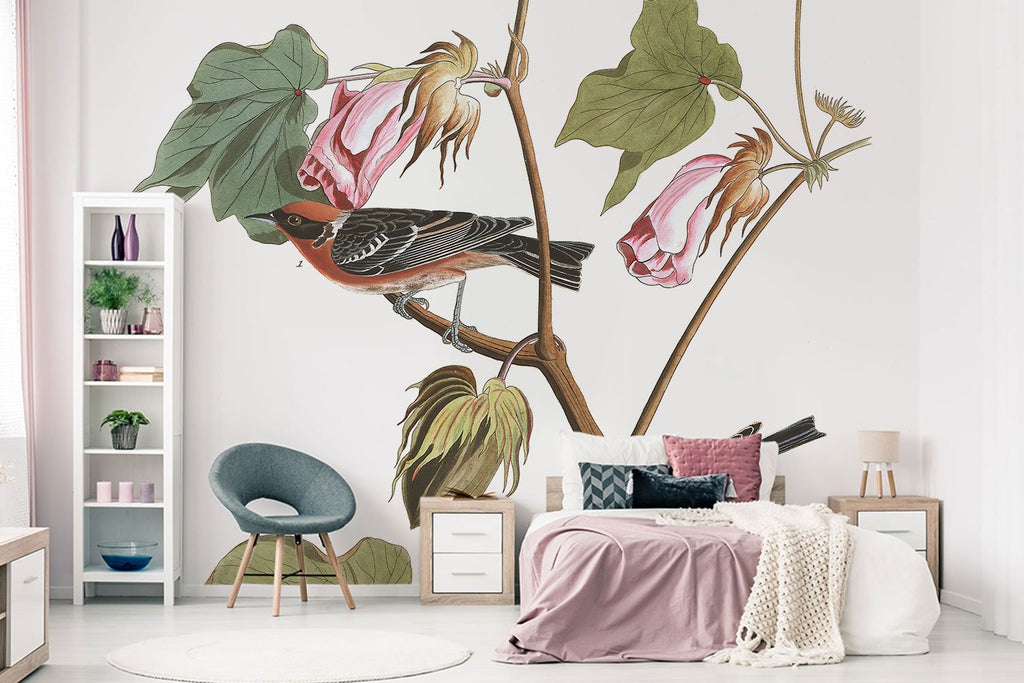 White Pelican Wall Mural Removable Wallpaper Peel and Stick Murals