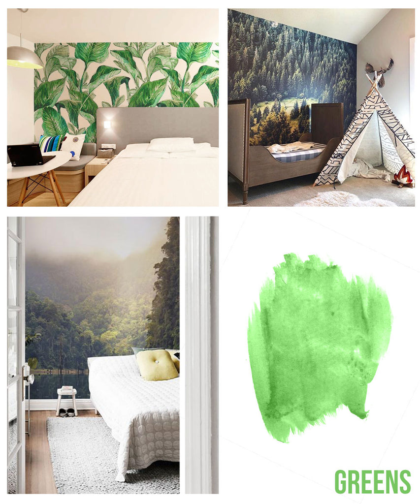 earth tone green nature wallpaper murals