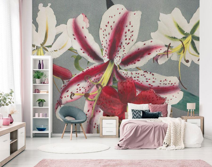 JAPANESE FLOWERS MURAL WALLPAPER