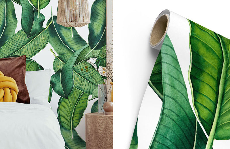 palm leaves tropical removable wallpaper