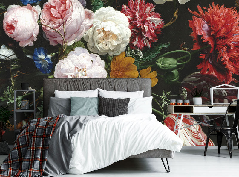 floral removable wallpaper and wall murals eazywallz