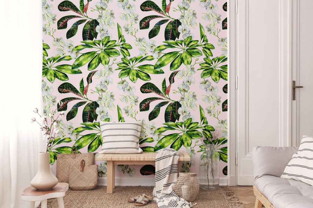 watercolor flora removable wallpaper