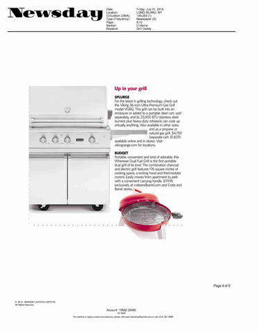 Newsday 2016 Featuring Grilling Products