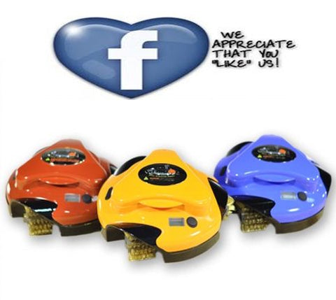 Grillbot Grill Cleaning Robot with Facebook Logo