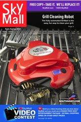 SkyMall with Grillbot Grill Cleaning Robot Poster