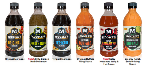 Variety of Different Moores Marinades