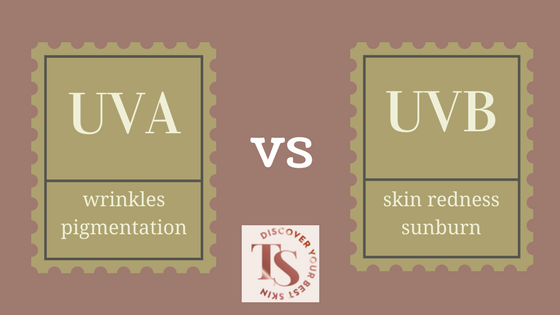 the difference between UV A rays and UV B rays