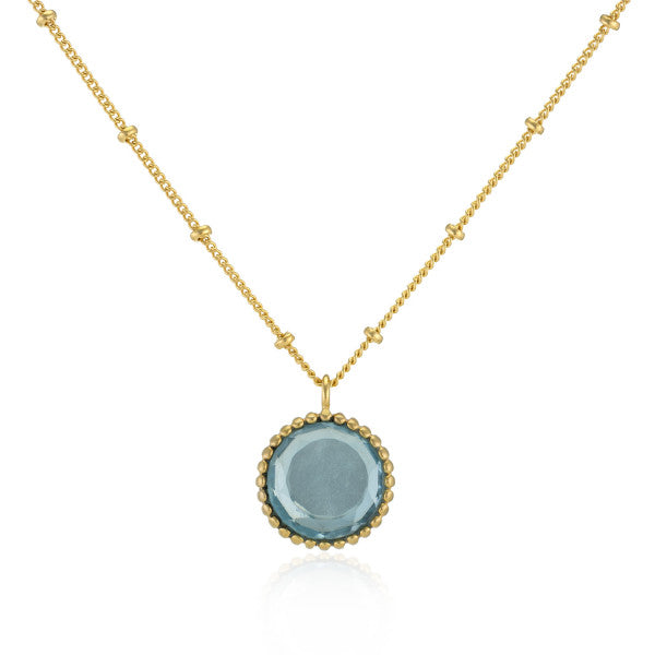 Blue Topaz by Auree | The Barcelona March Birthstone Necklace