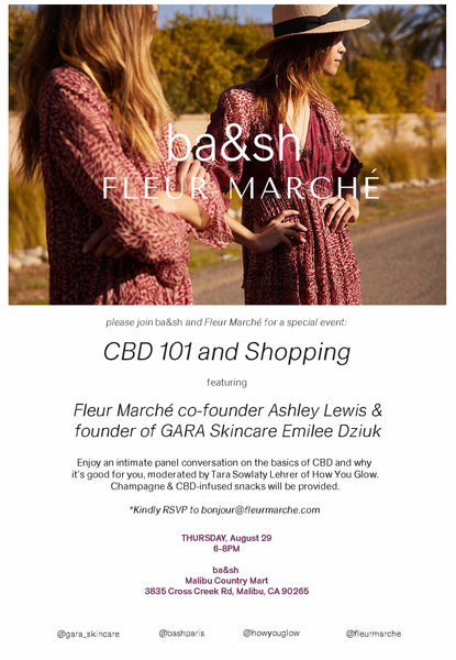 cbd 101 with emilee dziuk and shop other natural skincare brands flyer