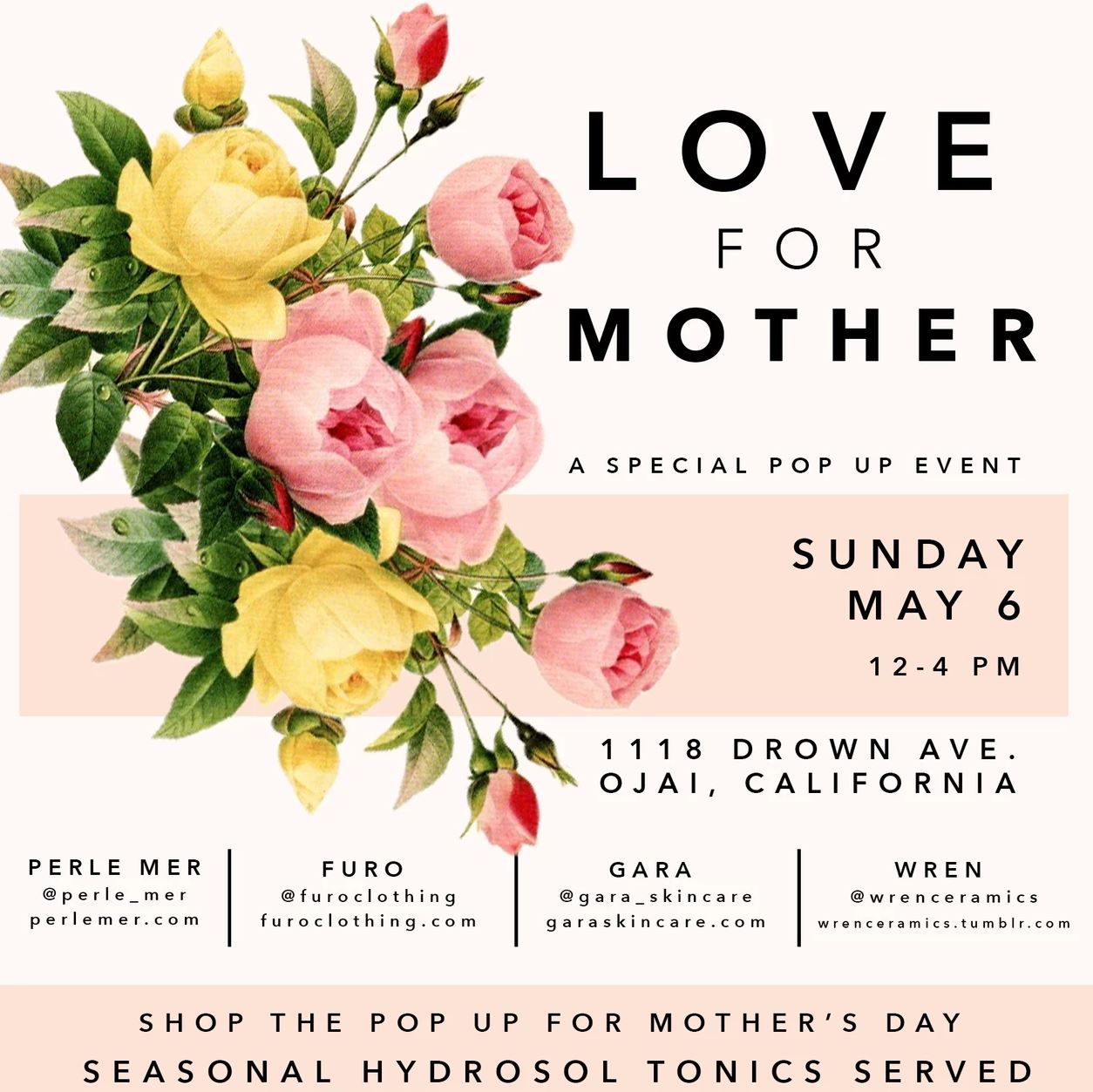 love for mother pop up shop cbd and natural skincare product