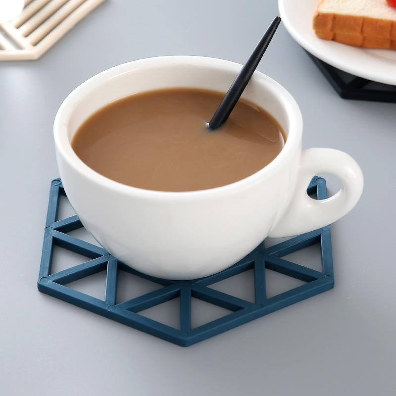 8 pack silicone table mat anti-scalding mat household kitchen pot mat