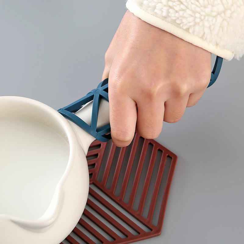 8 pack silicone table mat anti-scalding mat household kitchen pot mat