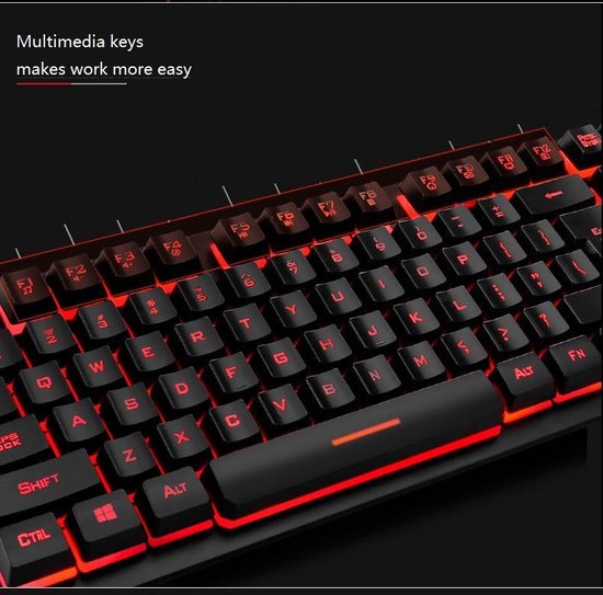 Besmettelijk dealer explosie Gaming Keyboard - Muis Sets K13 USB Bedraad - Rood LED Backlit Multime –  Airco-Comfort