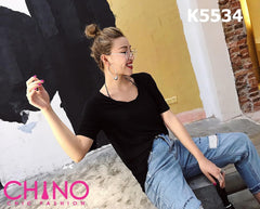 K5534 U neck tee