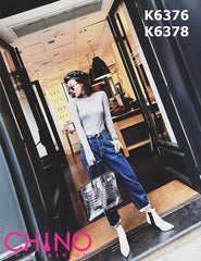 K6376 Cutout collar tee