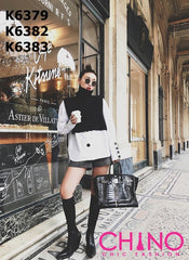 K6383 Grey woolen shorts