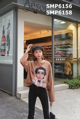 SMP6156 Girl print loose tee