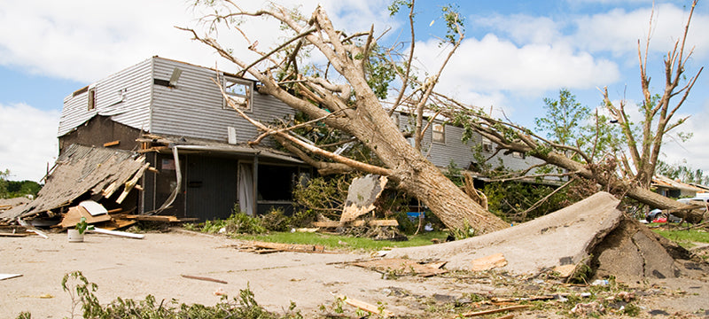 Storm destroyed house