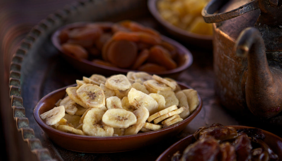 Dehydrated banana chips