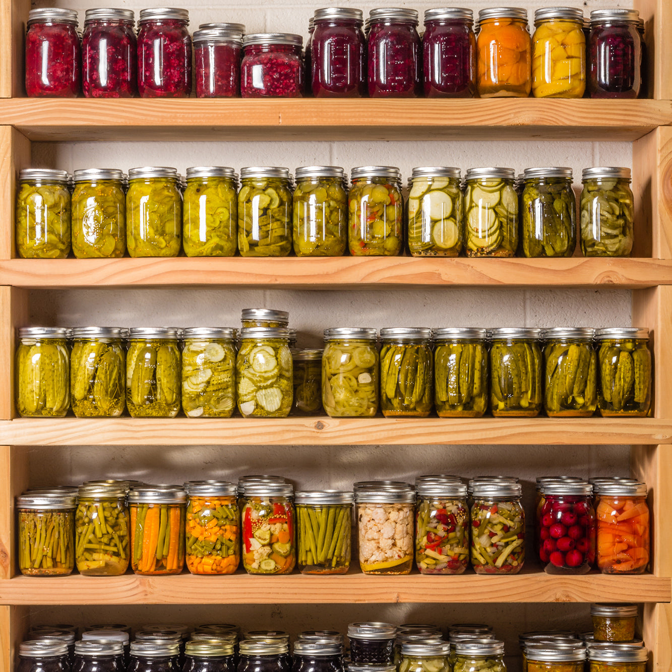 jarred foods on a shelf