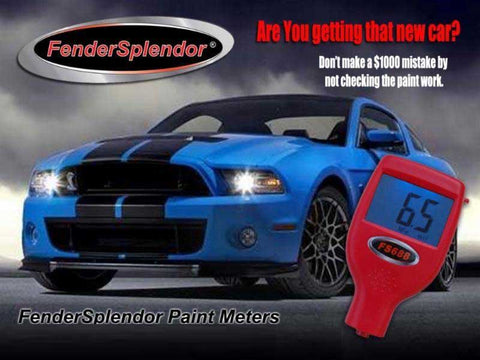 Test different types of car paint finishes with FenderSplendor Paint Meters.