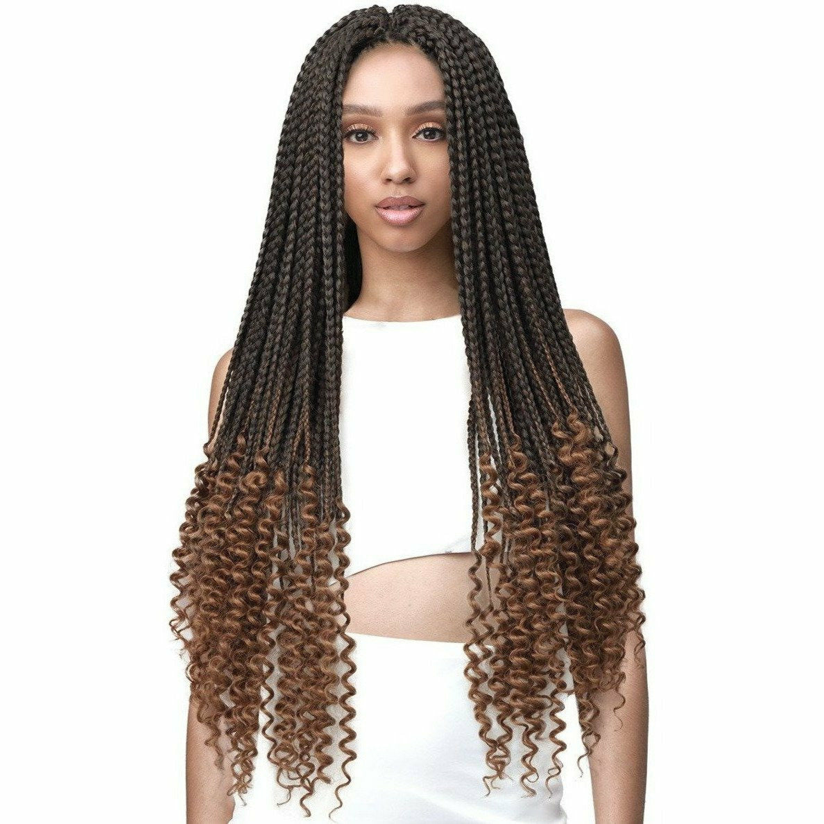 Featured image of post Box Braids With Curls Sticking Out - Create a subsection from your temple (the area of.