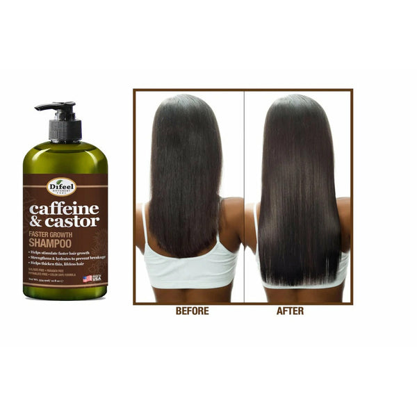 Difeel: Caffeine & Castor Shampoo for Faster Hair Growth 12oz – Beauty  Depot O-Store