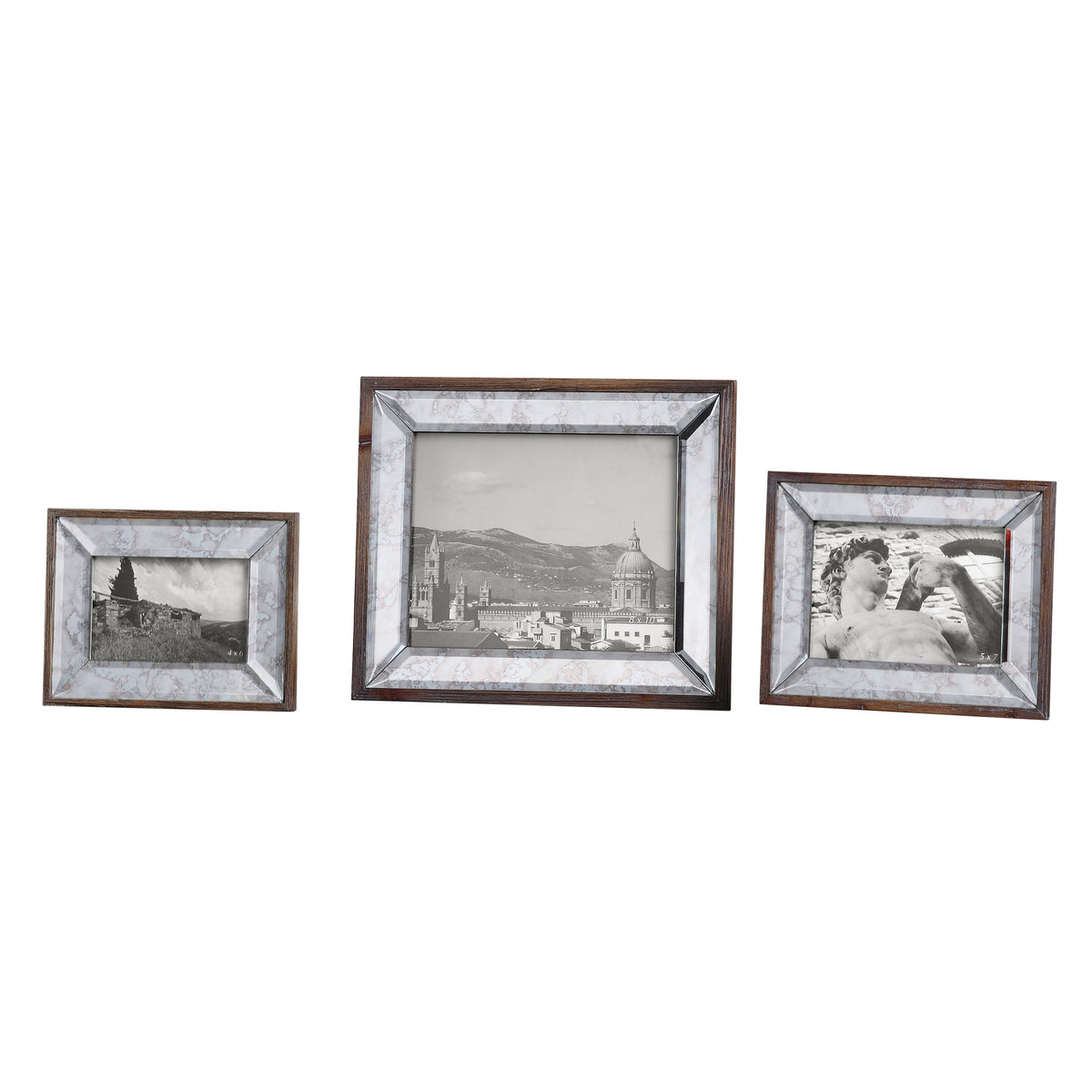 Uttermost 18567 Daria Antique Mirror Photo Frames S/3 – Uber Bazaar