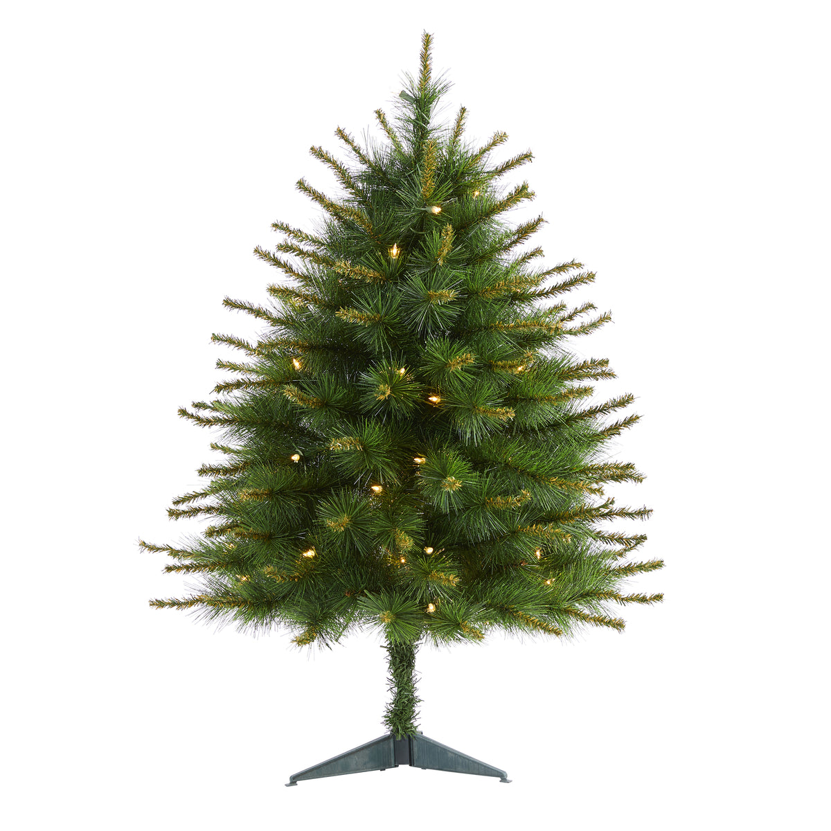 Nearly Natural 3` New England Pine Artificial Christmas Tree with 50 C –  Uber Bazaar
