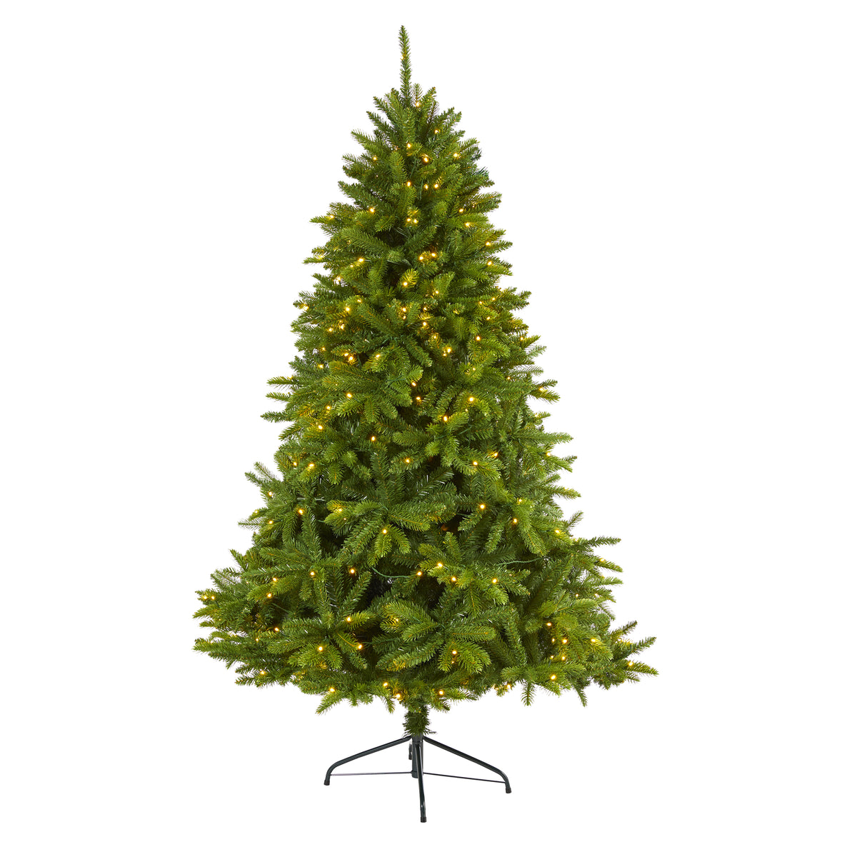 Vickerman 45' Flocked Slim Sierra Artificial Christmas Tree with 250 Warm White LED Lights - 2