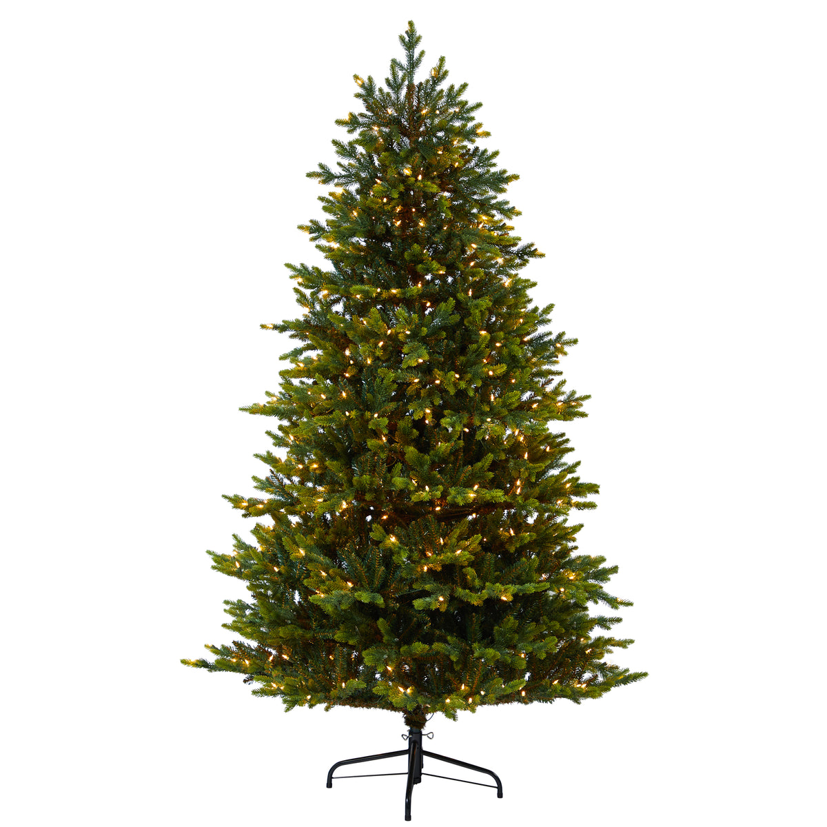 Nearly Natural 7` North Carolina Fir Artificial Christmas Tree with 55 –  Uber Bazaar
