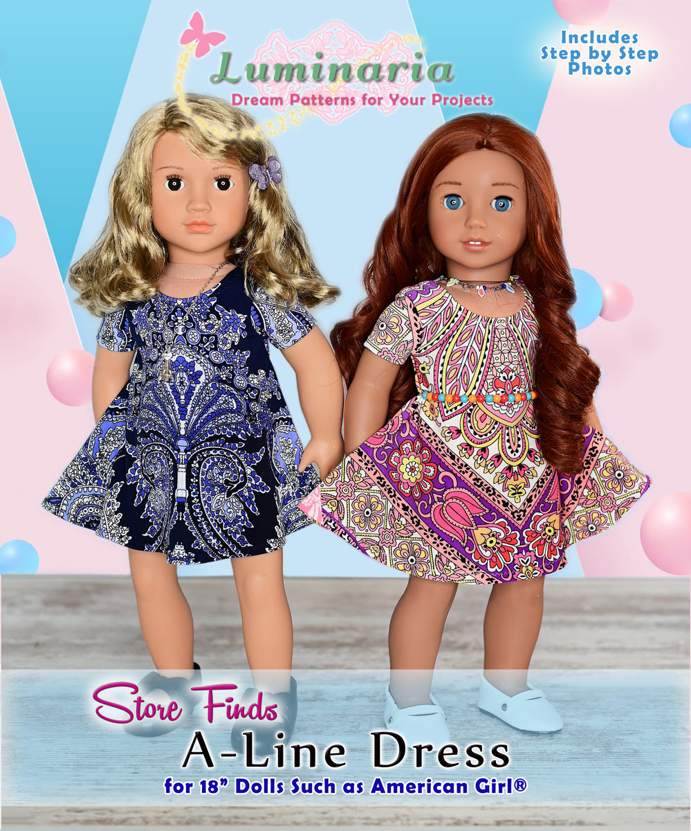 Flowers/Pastel Knit Sleeveless Dress for 18" American Girl Doll Clothes